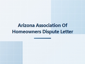 Arizona Hoa Compliance Dispute Letter Guide