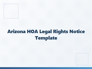 Arizona Hoa Legal Rights Notice Template
