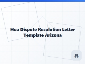 Hoa Dispute Resolution Letter Template Arizona