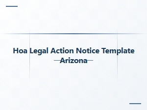 Arizona Hoa Legal Action Notice Template