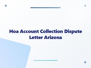 Hoa Account Collection Dispute Letter Arizona