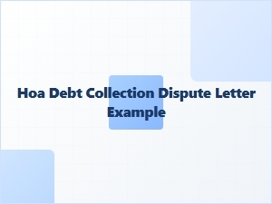 Hoa Debt Collection Dispute Letter Example