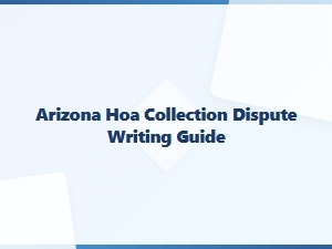 Arizona Hoa Collection Dispute Writing Guide
