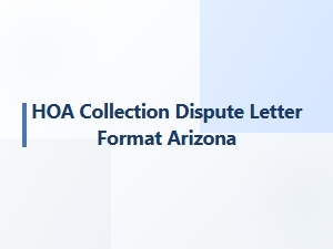Hoa Collection Dispute Letter Format Arizona