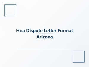 Hoa Dispute Letter Format Arizona