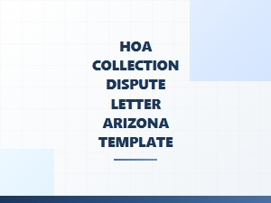 Hoa Collection Dispute Letter Template Arizona