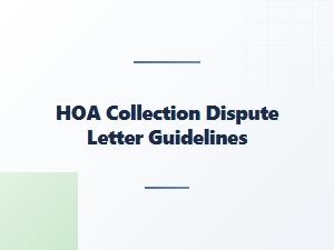Hoa Collection Dispute Resolution Guidelines