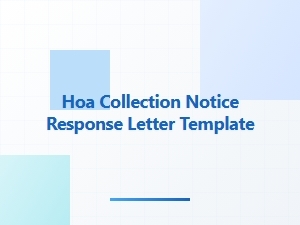 Hoa Collection Notice Response Letter Template